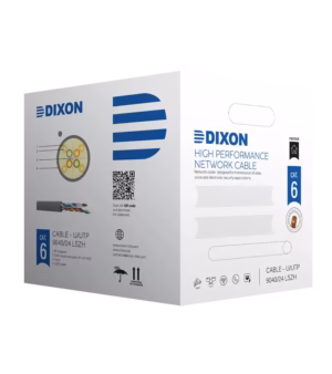 Cable UTP Cat6 Dixon 9040 24 LSZH Rollo de 305M de 24AWG - Gris