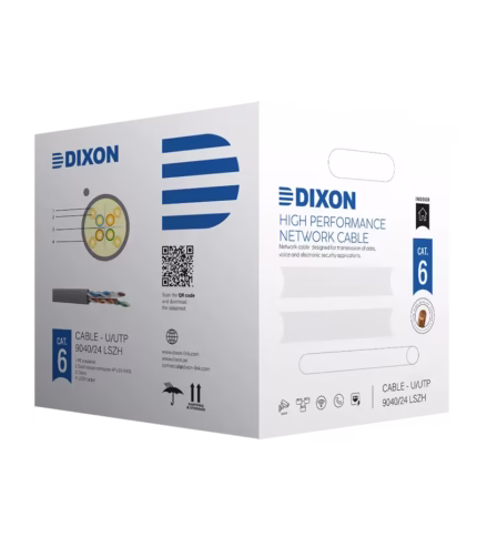 Cable UTP Cat Dixon   LSZH Rollo de M de AWG   Gris