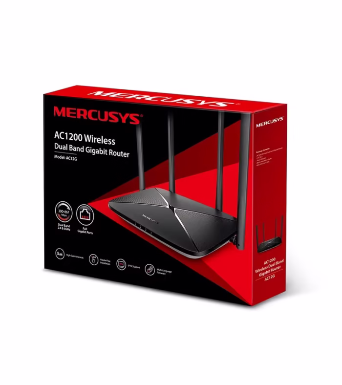 Router Inalámbrico ACG de Mercusys  Doble Banda AC y con Puertos de red Gigabit