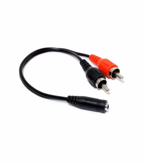 Adaptador de Audio MiniPlug Stereo 3.5mm Hembra a 2 RCA Macho