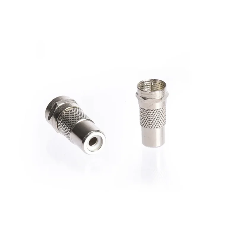 Adaptador Coaxial F Macho a RCA Hembra -HFM ZZ-A-0954R, Conector Coaxial Macho a Conector RCA Hembra