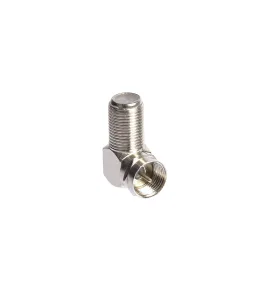 Conector Coaxial F Macho a Empalme Coaxial RG6 tipo F Hembra, Codo Coaxial para Antena