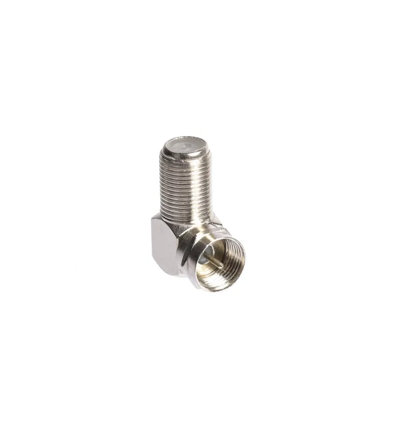Conector Coaxial F Macho a Empalme Coaxial RG6 tipo F Hembra, Codo Coaxial para Antena