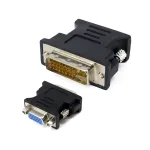 Adaptador DVI a VGA - Color Negro - Trautech PE-A00138N