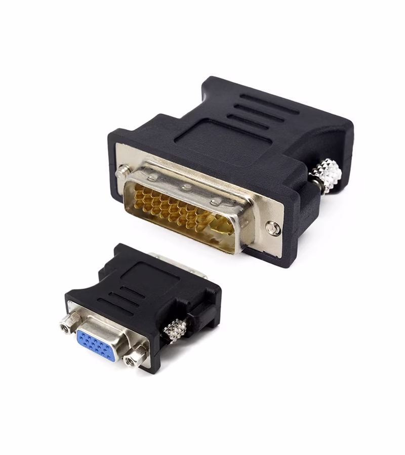 Adaptador DVI a VGA   Color Negro   Trautech PE AN