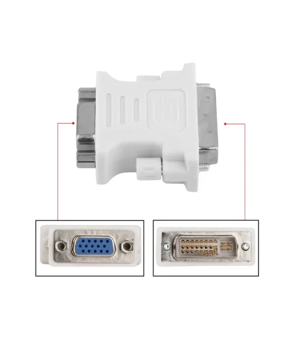 Adaptador DVI Digital/Análogo Macho a VGA DB15 Hembra, Convertidor DVI Macho a VGA Hembra