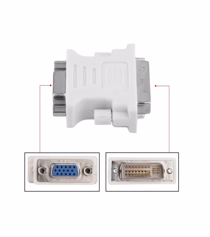 Adaptador DVI DigitalAnálogo Macho a VGA DB Hembra Convertidor DVI Macho a VGA Hembra