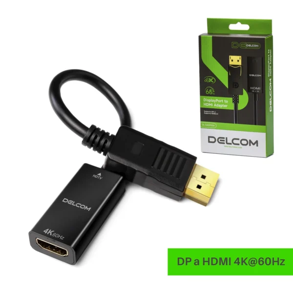 Adaptador DisplayPort a HDMI 4K 60Hz Delcom DL-DADP006: ¡Conexión Fiable para tu Experiencia 4K!