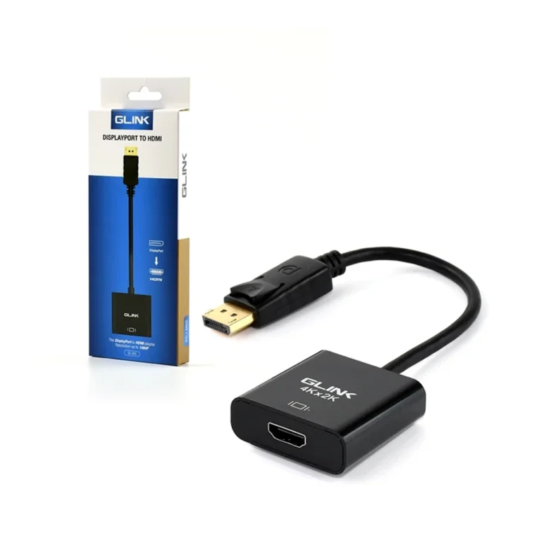 Adaptador DisplayPort a HDMI 4K Glink GL-020 Cable Adaptador DP a HDMI 4K Ultra HD 2160p Glink, Convertidor de DisplayPort a HDMI UltraHD 4K