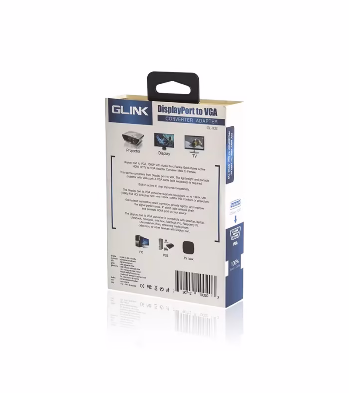 Adaptador DisplayPort a VGA Full HD Glink GL
