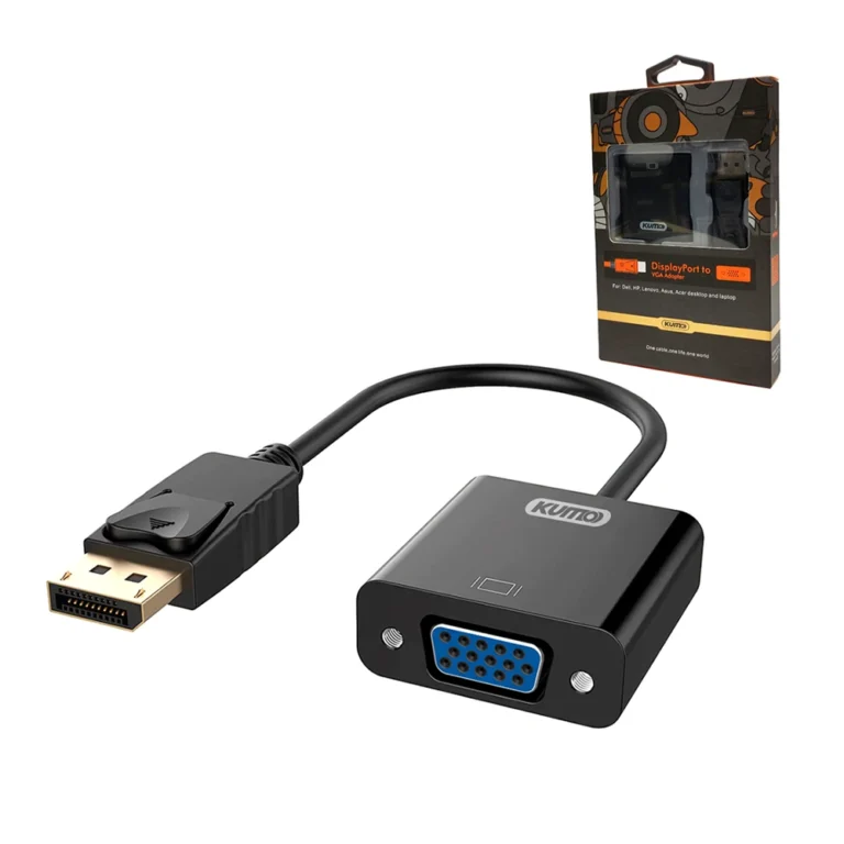 Adaptador DisplayPort a VGA Kumo STA-DP2VF001 Cable Adaptador DisplayPort a VGA Kumo STA-DP2VF001, DP a VGA
