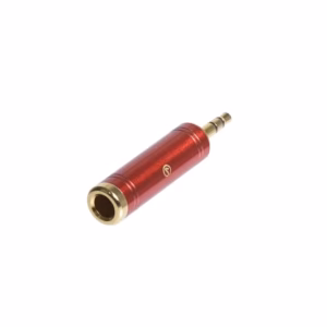 Convertidor MiniPlug Estéreo a Plug Estéreo hembra ADP-MP35, Adaptador Jack 6.3mm hembra a MiniPlug 3.5mm Macho Gold Plated
