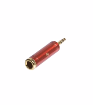 Convertidor MiniPlug Estéreo a Plug Estéreo hembra ADP-MP35, Adaptador Jack 6.3mm hembra a MiniPlug 3.5mm Macho Gold Plated