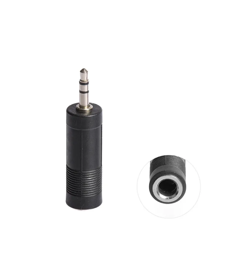 Adaptador MiniPlug Estéreo 3.5mm Macho a Conector Plug Jack 1/4" Hembra