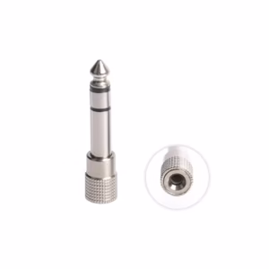 Conector Plug Estéreo a MiniPlug Estéreo hembra HFM ZZ-YY-1038, Adaptador Jack 6.3mm Macho a MiniPlug 3.5mm Hembra Niquelado