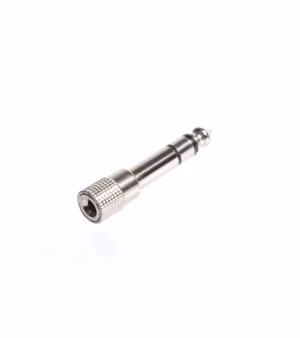 Conector Plug Estéreo a MiniPlug Estéreo hembra HFM ZZ-YY-1038, Adaptador Jack 6.3mm Macho a MiniPlug 3.5mm Hembra Niquelado