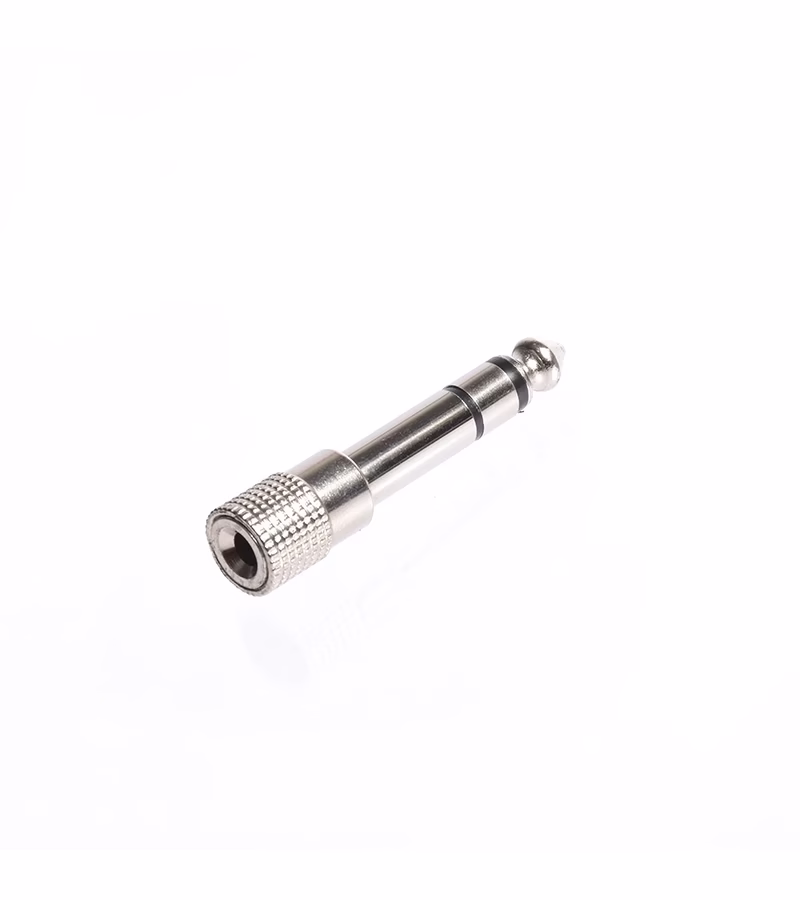 Conector Plug Estéreo a MiniPlug Estéreo hembra HFM ZZ YY  Adaptador Jack mm Macho a MiniPlug mm Hembra Niquelado