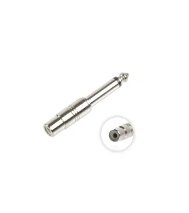 Adaptador Jack RCA Hembra a Plug 1/4 6.35mm Monoaural Macho - Metal Plateado High Full Max