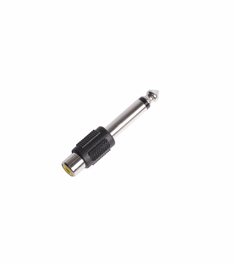 Adaptador Conector Plug Mono mm a RCA   Plástico HFM ZZ A 