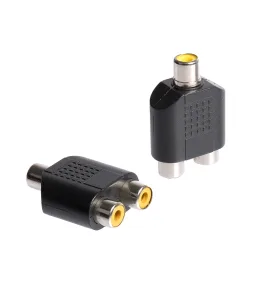 Adaptador RCA a 2 RCA Hembra - Conector de Audio ADP-RH2R