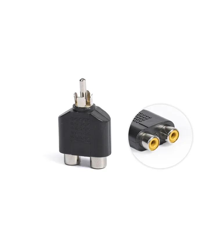 Splitter RCA a 2 RCA ZZ-A-MDA-3414, Adaptador RCA Macho a 2 RCA Hembra