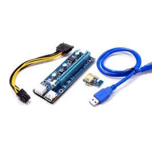 Adaptador Riser USB PCI-e 009s Convertidor American NET - PCE164P-N03 Adaptador RISER a USB 3.0 | PCI-e 009s Convertidor PCE164P-N03, Adaptador PCI Express X1 a X16 v. 009s, Tarjeta Elevadora PCI Express v.009s