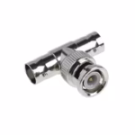 Adaptador BNC Macho a 2 BNC Hembra Tipo T MaxCable B-140, Splitter BNC 1x2