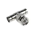 Adaptador BNC Macho a 2 BNC Hembra Tipo T MaxCable B-140, Splitter BNC 1x2