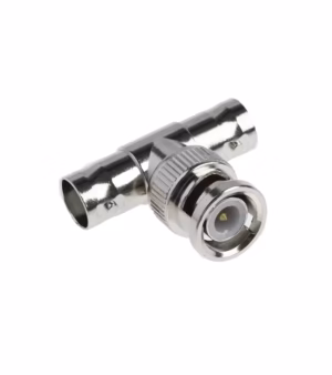 Adaptador BNC Macho a 2 BNC Hembra Tipo T MaxCable B-140, Splitter BNC 1x2