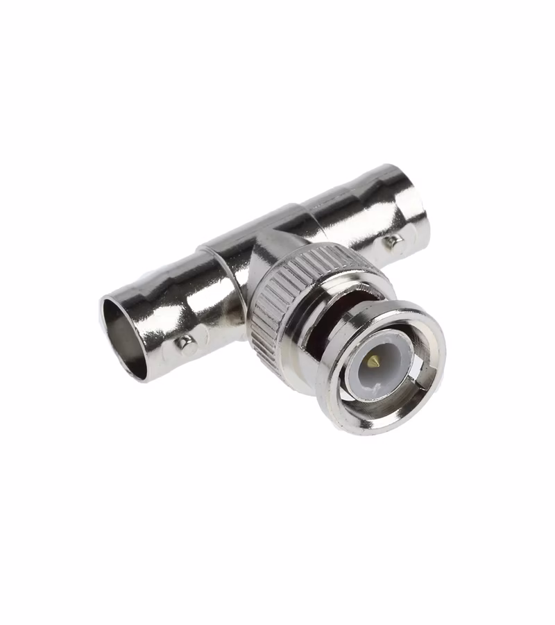 Adaptador BNC Macho a  BNC Hembra Tipo T MaxCable B  Splitter BNC x