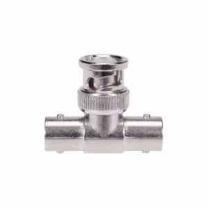Adaptador BNC Macho a 2 BNC Hembra Tipo T MaxCable B-140, Splitter BNC 1x2