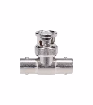 Adaptador BNC Macho a 2 BNC Hembra Tipo T MaxCable B-140, Splitter BNC 1x2