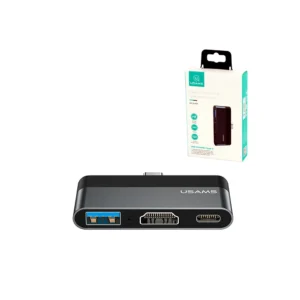 Adaptador Tipo C a HDMI - USB y PD Usams US-SJ492 Adaptador USB C a HDMI con USB 3.0 y PD de Carga - USAMS US-SJ492
