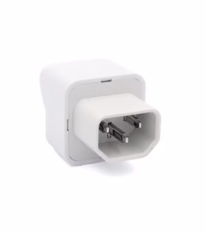 Adaptador UPS Nema C14 a Socket Universal Color Blanco, Adaptador para UPS con Conector C14 Hembra, Adaptador Nema UPS
