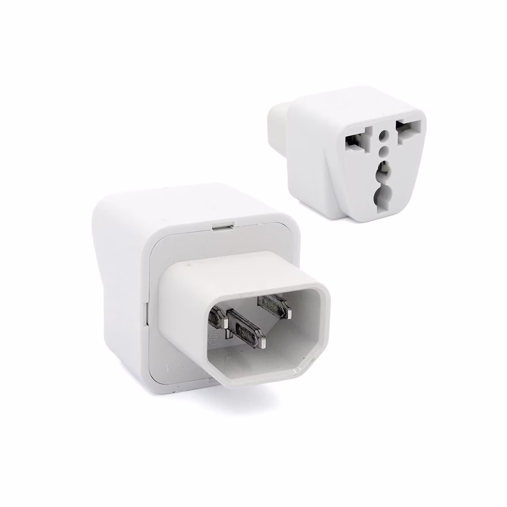 Adaptador para UPS   NEMA a UPS Blanco Opalux OP  R Adaptador UPS Nema C a Socket Universal Color Blanco Adaptador para UPS con Conector C Hembra Adaptador Nema UPS