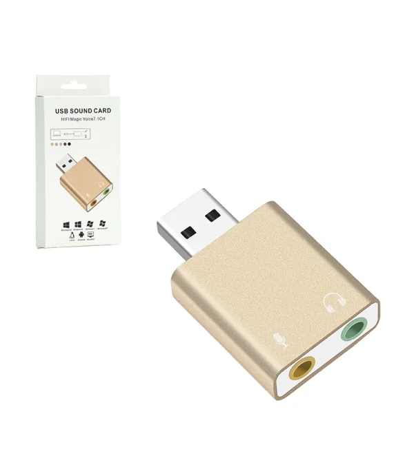 USB 2.0 a Audio - Micrófono y Auricular con Sonido Virtual 7.1 - American NET GP-215(7.10)M