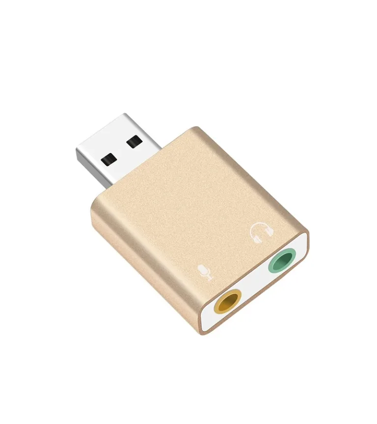 USB 2.0 a Audio - Micrófono y Auricular con Sonido Virtual 7.1 - American NET GP-215(7.10)M