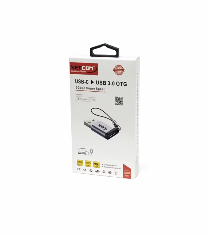 Adaptador USB Tipo C Hembra a USB  Netcom PE AP