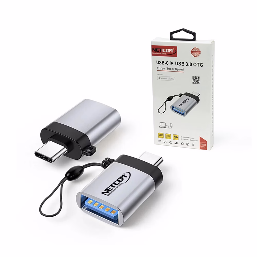 Adaptador USB C OTG   Netcom PE AP Adaptador USB Hembra a USB Tipo C Macho USB C OTG Netcom PE AP
