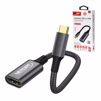 Adaptador USB C a HDMI K Netcom PE TA Cable Adaptador USB C a HDMI K Netcom PE TA Disfruta de imágenes K en tu televisor o monitor