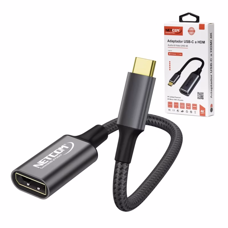Adaptador USB C a HDMI K Netcom PE TA | Video K Nítido y Audio Impecable