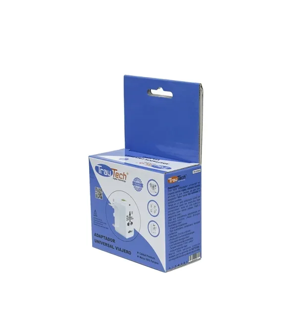 Adaptador de Enchufe para viajero con toma universal - Trautech PE-UP0020