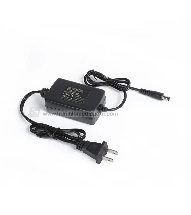 Adaptador de 12V 1A  FT-CAM12v1A, Adaptador Switching Regulado de 12V DC 1A