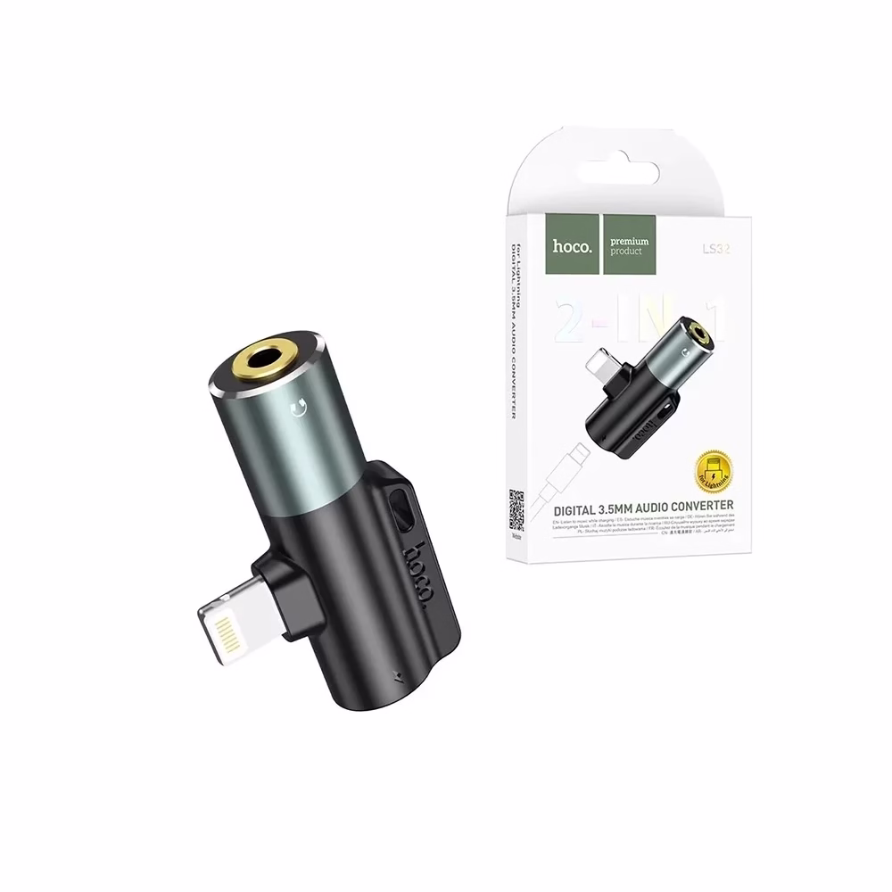 Adaptador de Audio para Iphone HOCO LS Adaptador de Audio con conector Lightning para Iphone Hoco LS