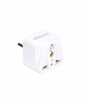 Enchufe 3 en Linea a Toma Universal - Opalux OP-603-L, Adaptador de Enchufe Tipo L a Toma Universal