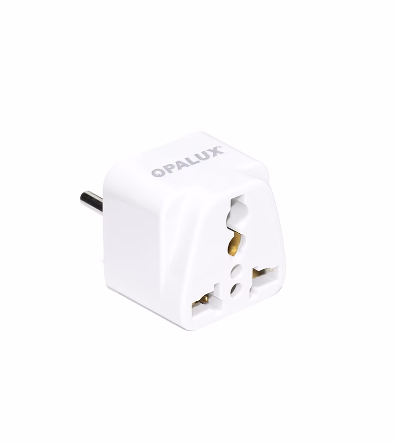 Enchufe  en Linea a Toma Universal   Opalux OP  L Adaptador de Enchufe Tipo L a Toma Universal