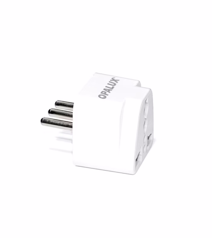 Enchufe  en Linea a Toma Universal   Opalux OP  L Adaptador de Enchufe Tipo L a Toma Universal