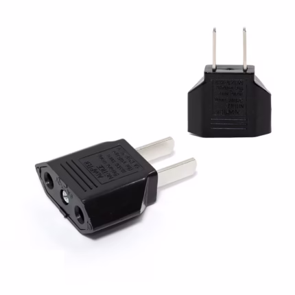 Adaptador de Enchufe Redondo a Plano Opalux OP-601-B1 Adaptador de Redondo a Enchufe Plano, Enchufe Redondo hembra a Plano Macho