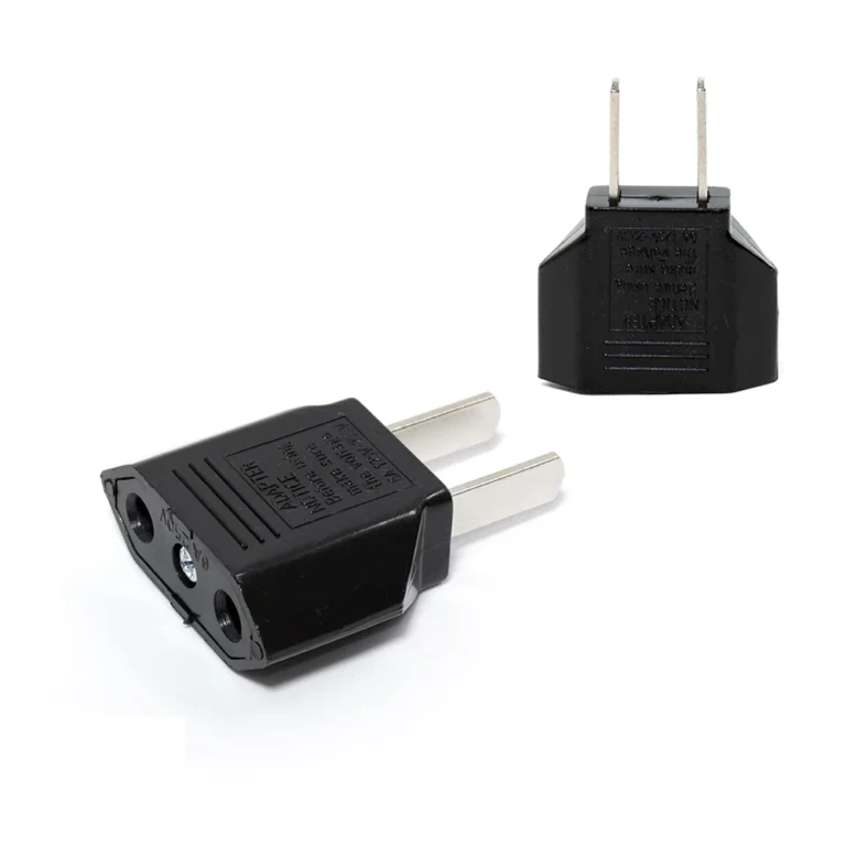 Adaptador de Enchufe Redondo a Plano Opalux OP-601-B1 Adaptador de Redondo a Enchufe Plano, Enchufe Redondo hembra a Plano Macho