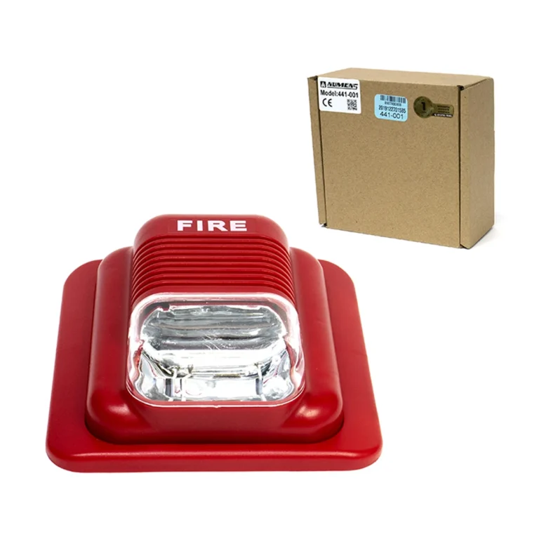 Alarma Sonora con Estrobo Rojo - Numens 441-001 Sirena con Estrobo Luminoso NUMENS 441-001, Alarma con Strobo de 24V DC